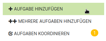 Aufgaben hinzufügen